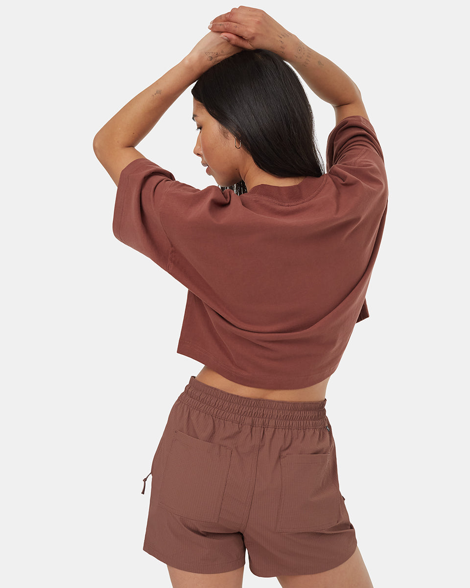 Regenerative Cotton Oversized Crop T-Shirt
