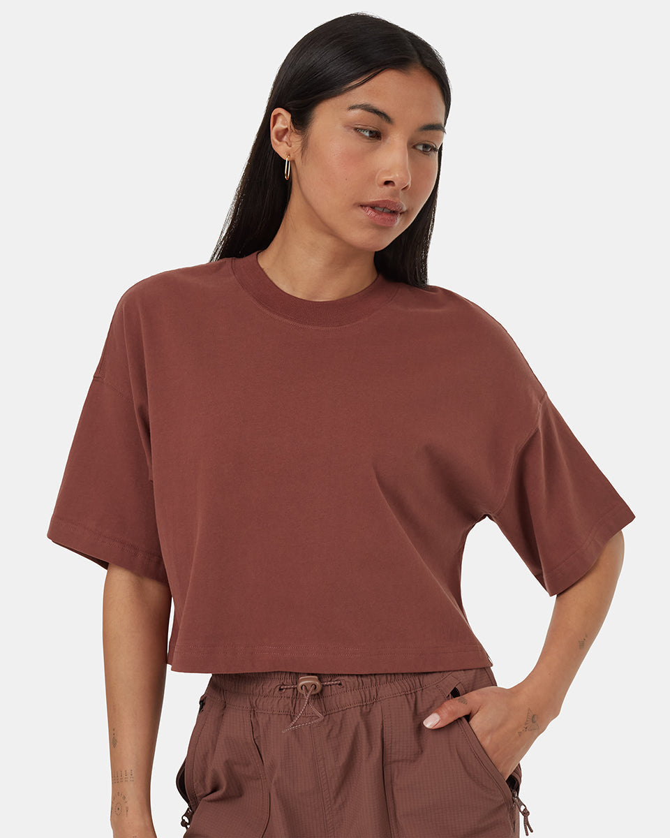Regenerative Cotton Oversized Crop T-Shirt