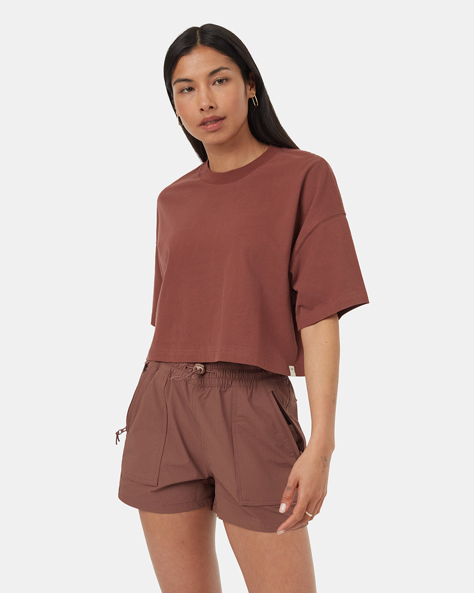Regenerative Cotton Oversized Crop T-Shirt