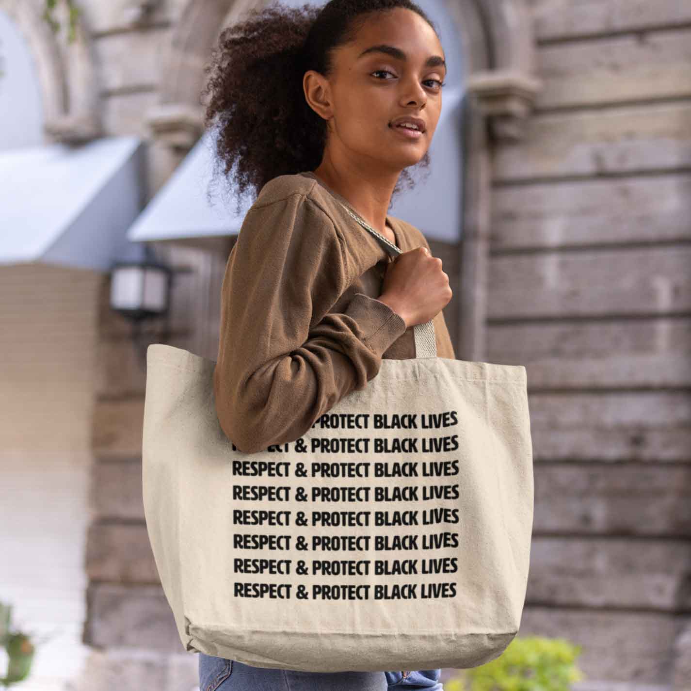 Respect & Protect Black Lives Tote Bag