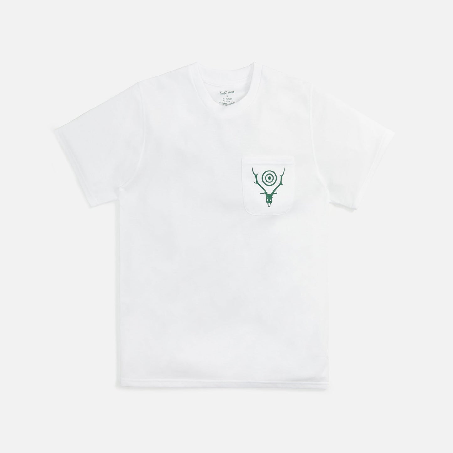 South2 West8 Round Pocket Circle Horn Tee - White