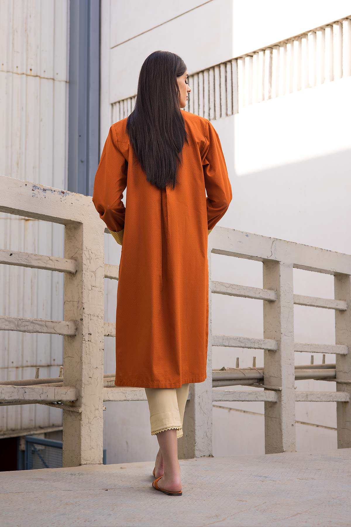 Dyed Ribbed Kurti