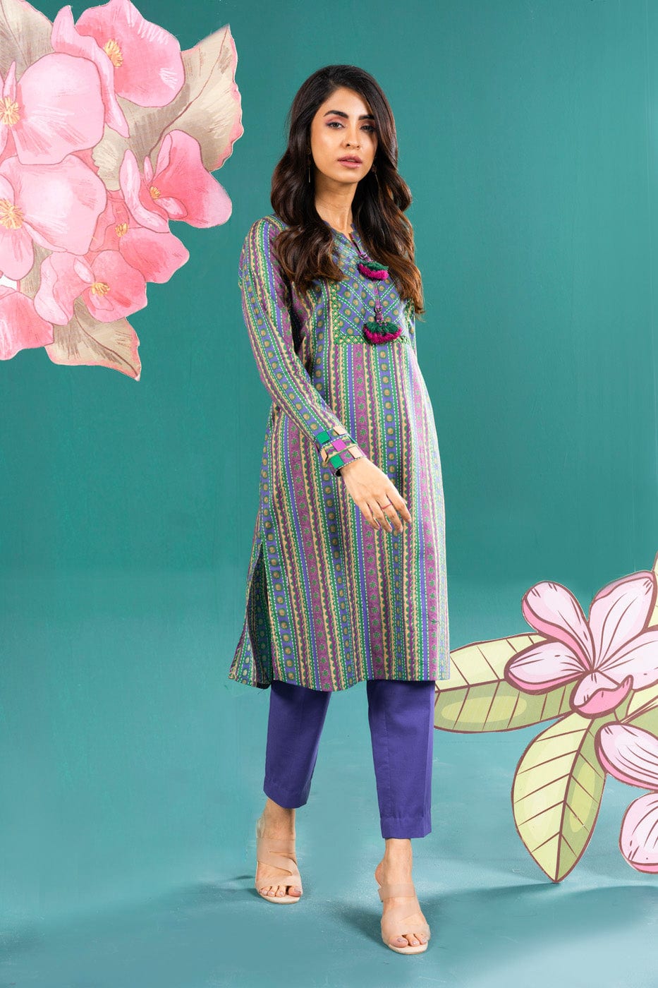 1 Pc Printed Lawn Shirt