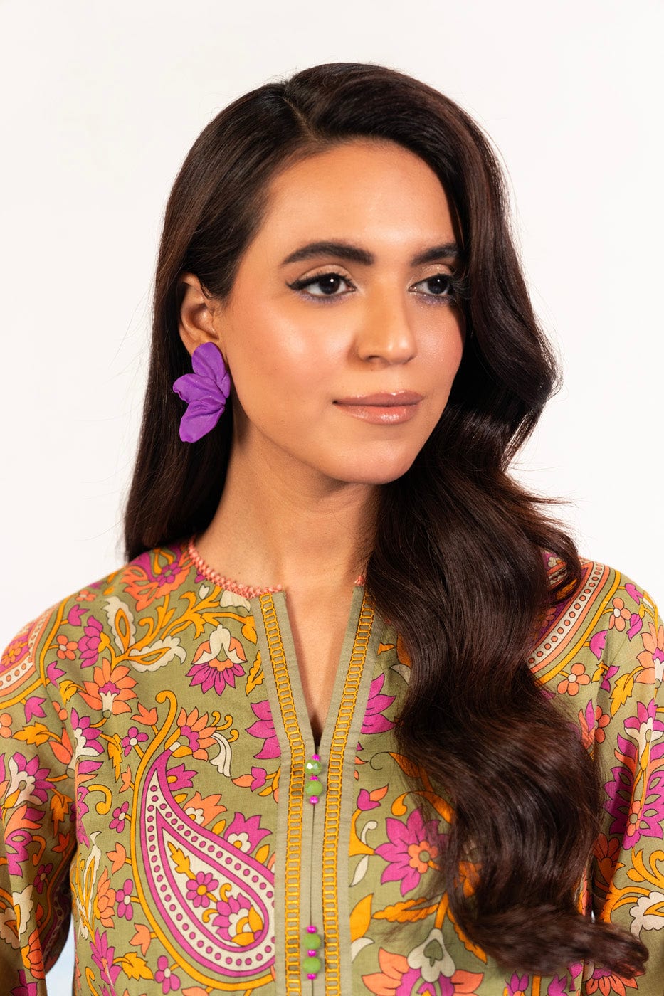 1 Pc Printed Silver Lawn Shirt 