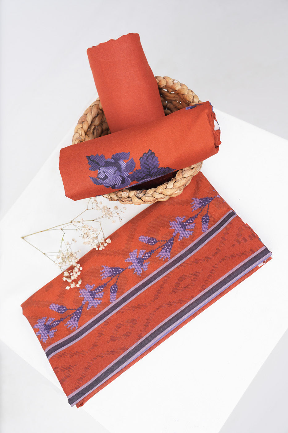 3 Pc Printed Lawn Suit With Lawn Dupatta