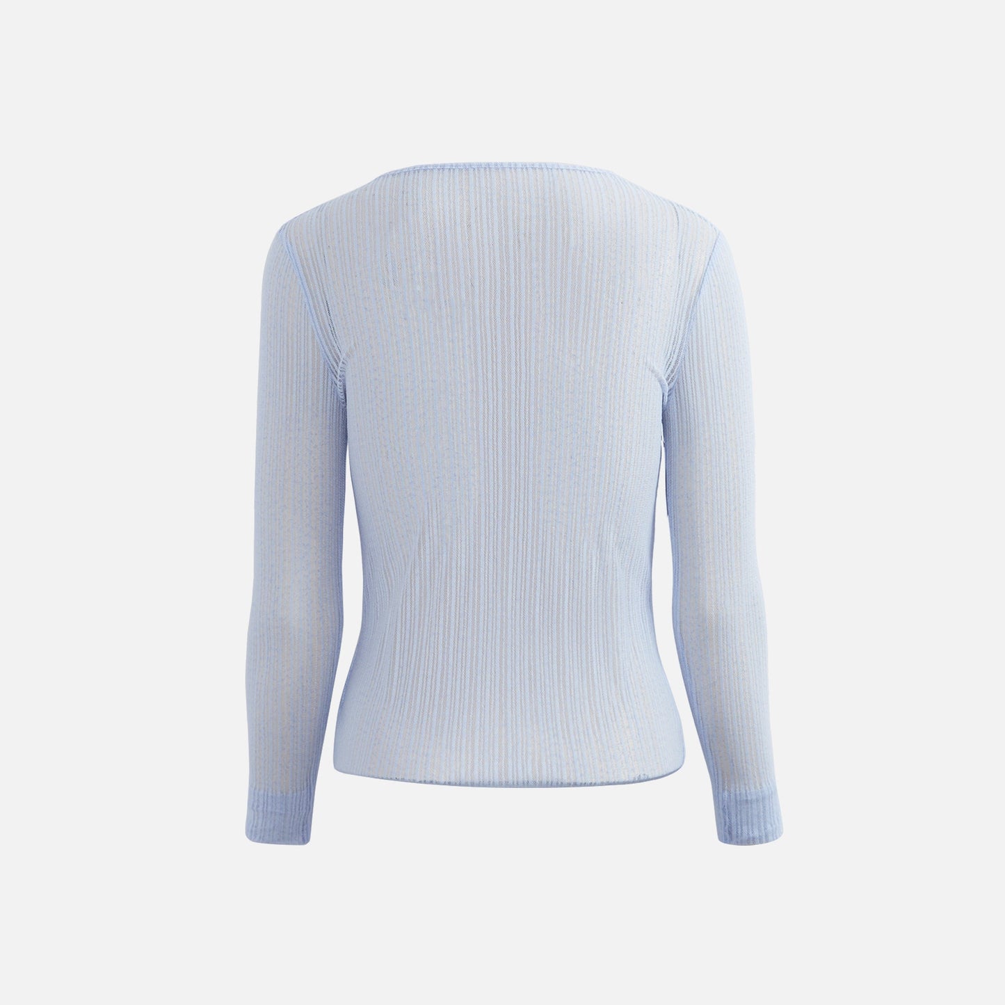 Second Skin Ribbed Crew Neck Long Sleeve - Periwinkle