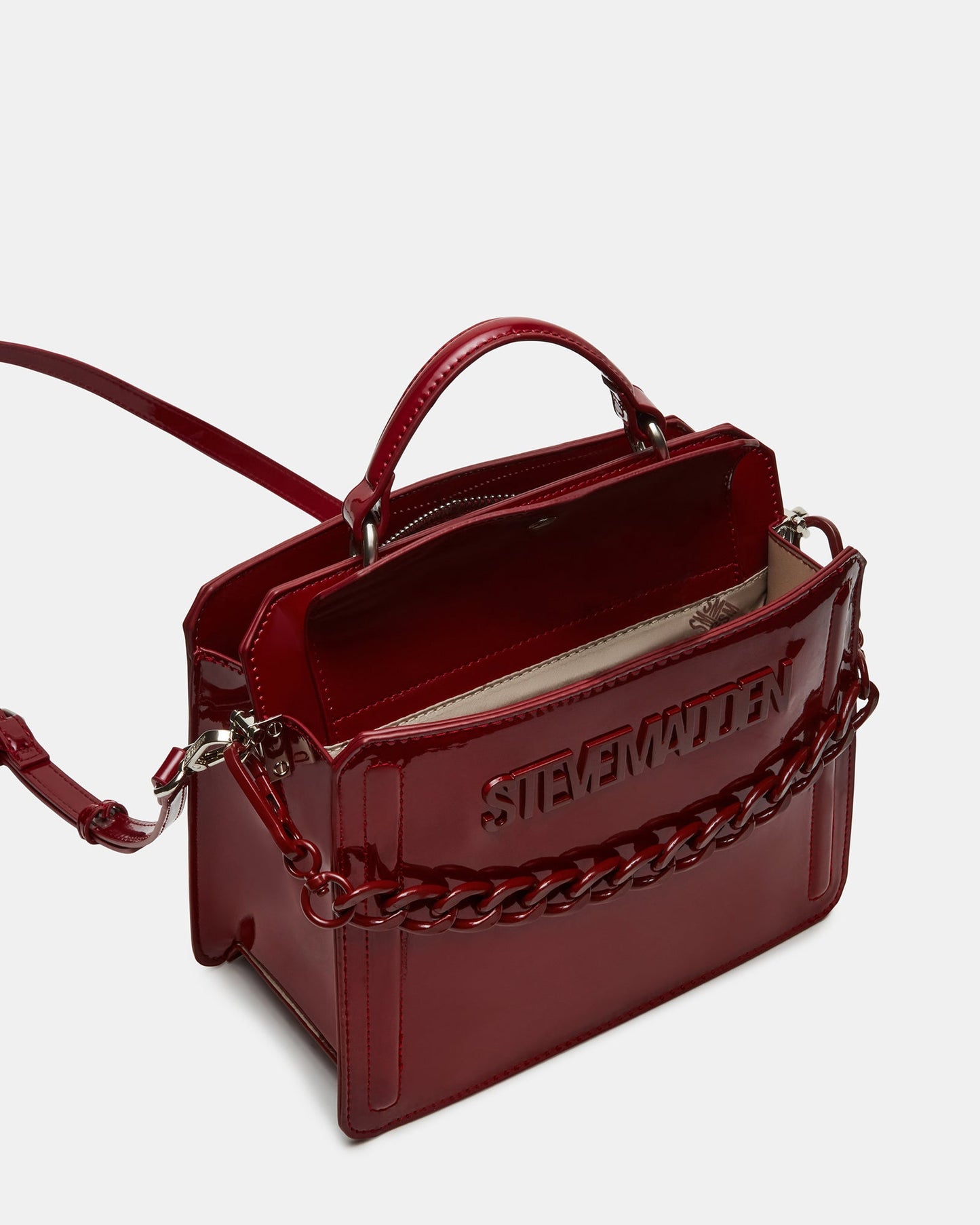 EVELYN BAG BURGUNDY RHINESTONES