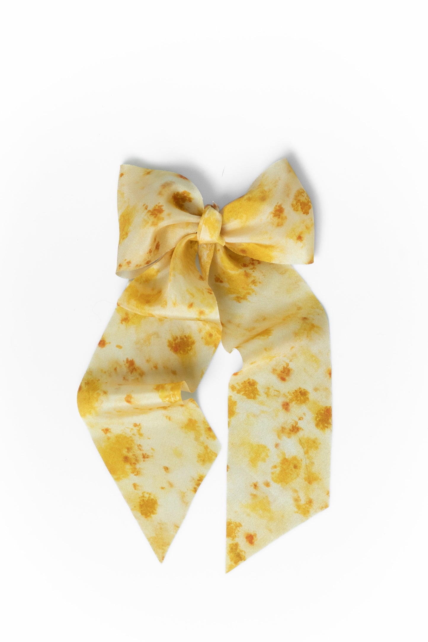 Botanical Print /  Marigold Yellow Silk Ribbon