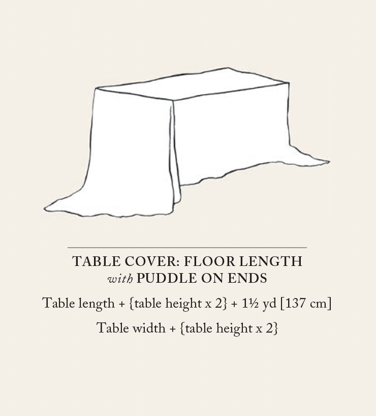 Antique White Table Cover 104-inch Width