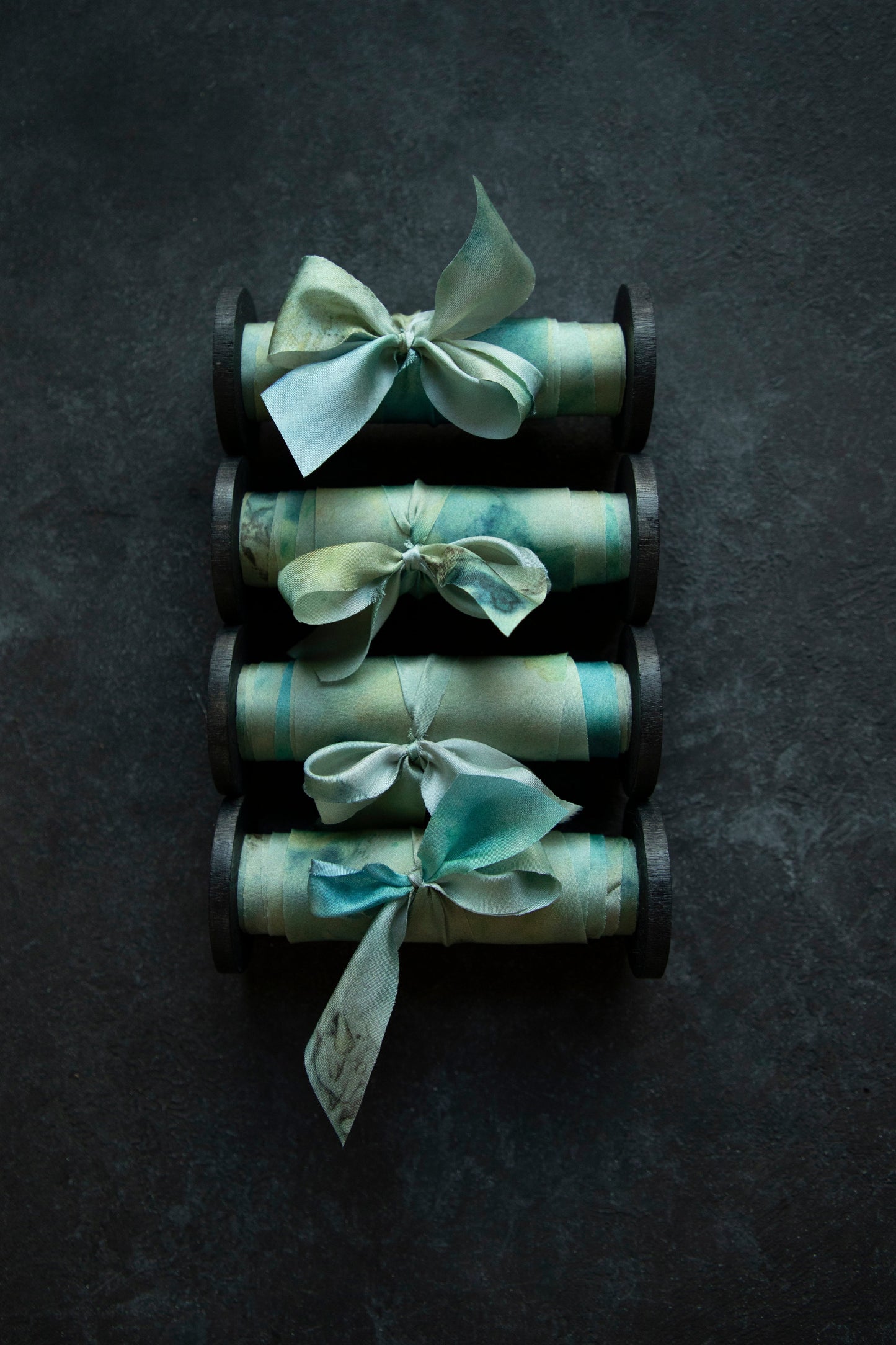 Botanical Print / Seascape Silk Ribbon