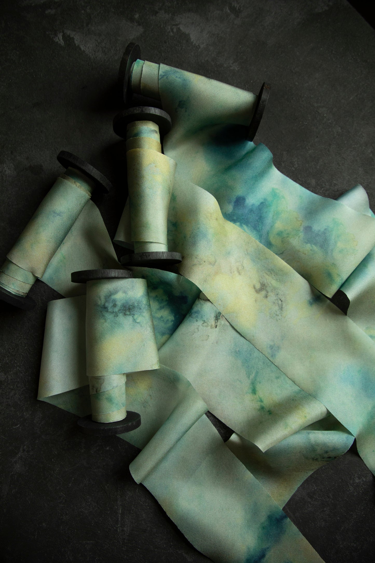Botanical Print / Seascape Silk Ribbon