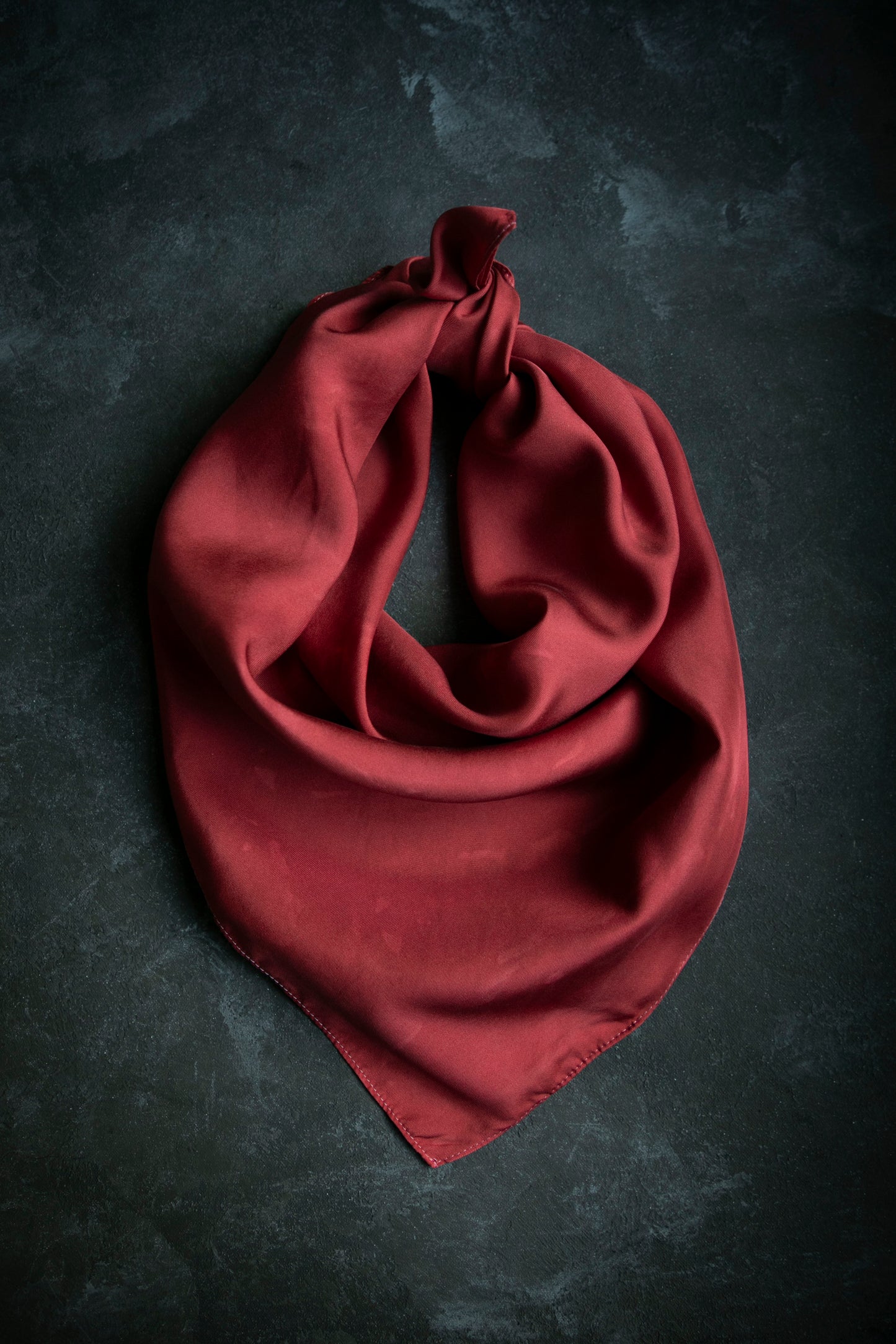 Original Eco-Dyed | Crushed Cranberry  | 26 x 26" 100% Silk Twill Scarf