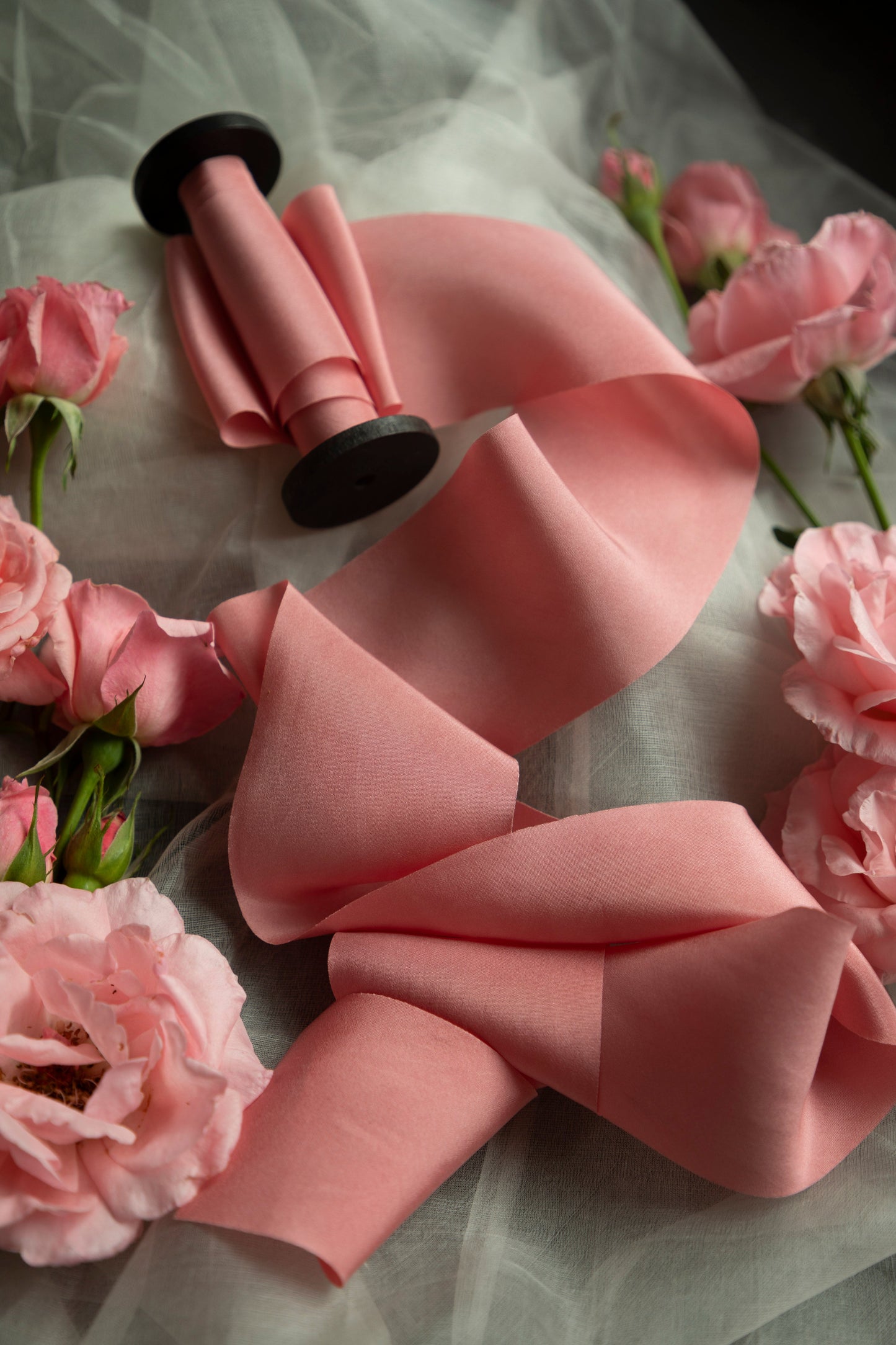 Sweetheart Pink Silk Ribbon