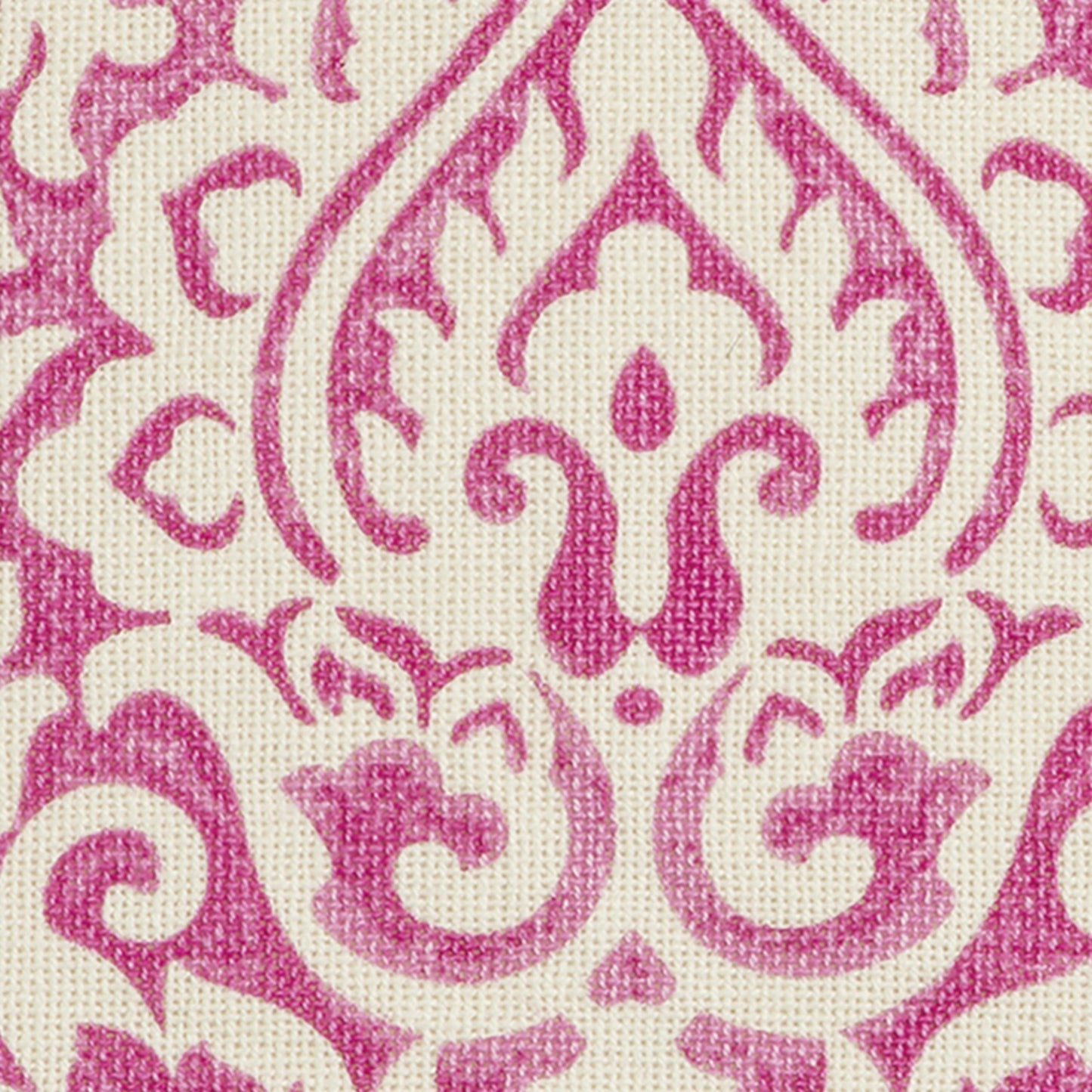 Damask Print 100% Cotton Poly Filled Decorative Throw Pillow
