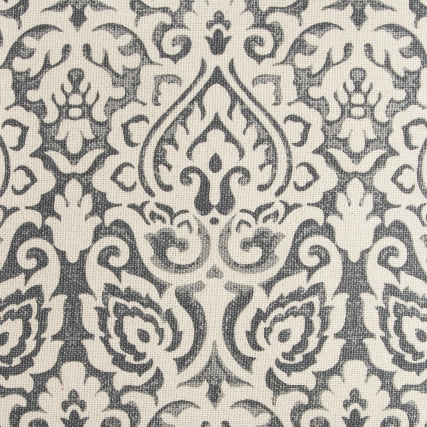 Damask Print 100% Cotton Poly Filled Decorative Throw Pillow