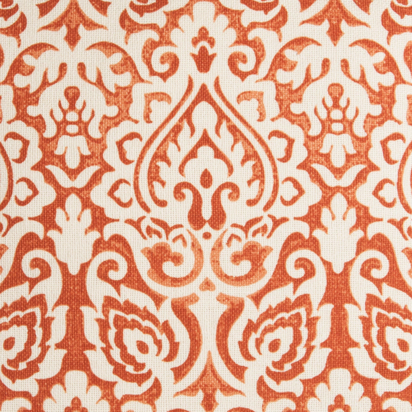 Damask Print 100% Cotton Poly Filled Decorative Throw Pillow