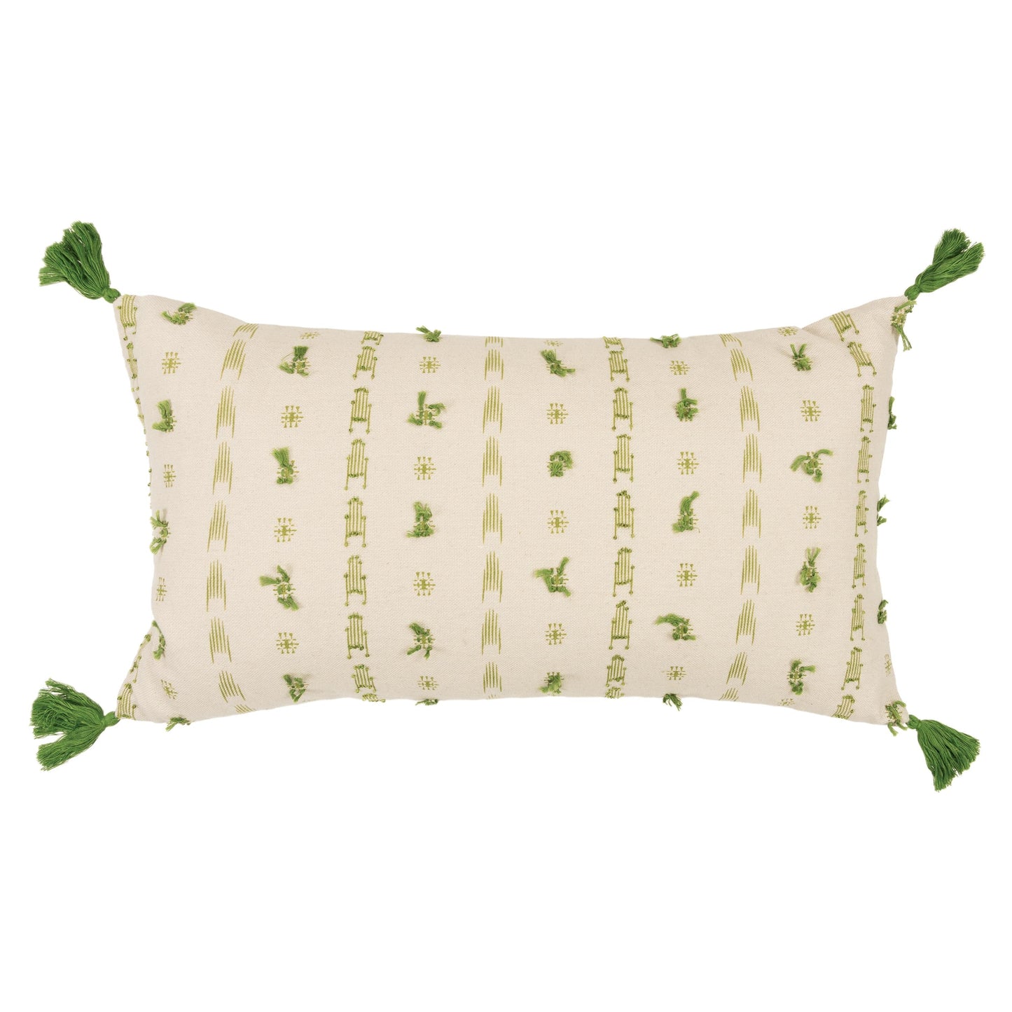 Geometric Print Knife Edge 100% Cotton Poly Filled Decorative Throw Pillow