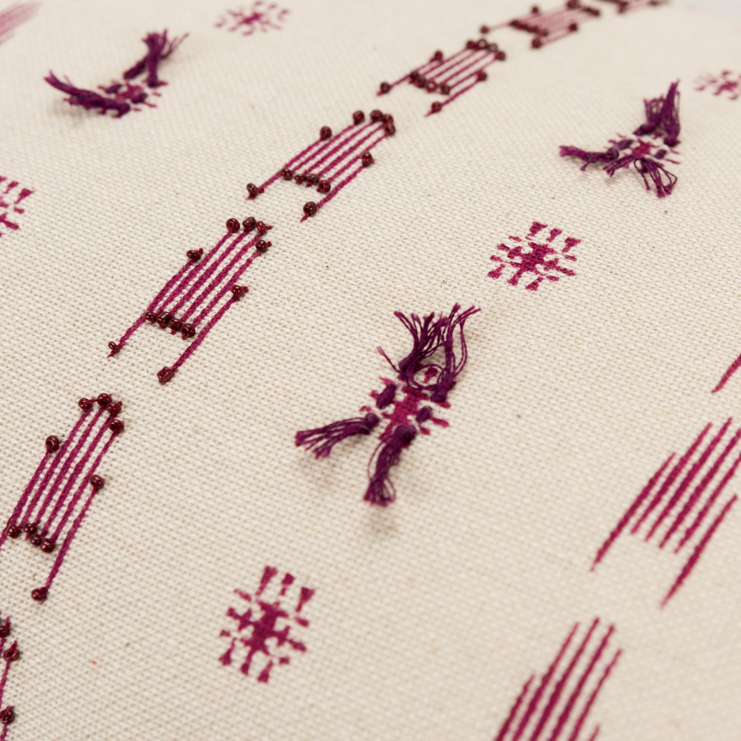 Geometric Print Knife Edge 100% Cotton Poly Filled Decorative Throw Pillow