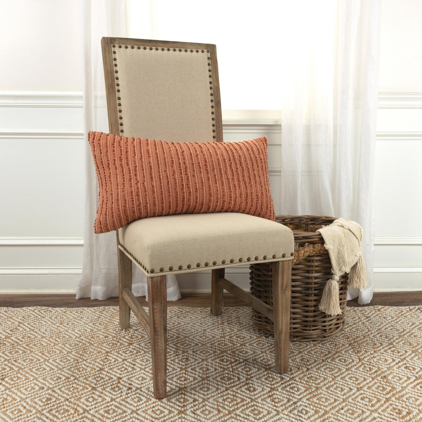 Woven Stripe Lumbar Pillow