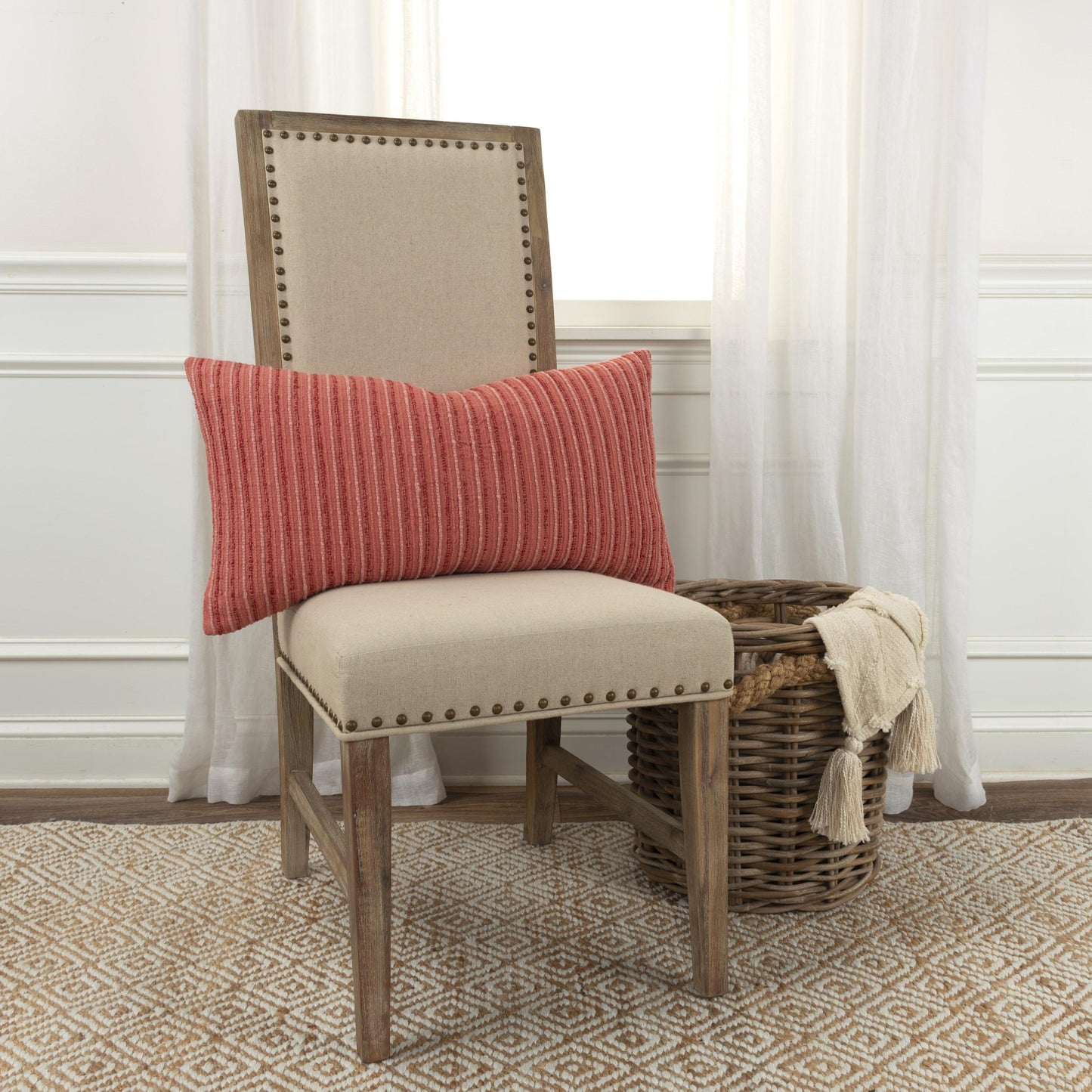 Woven Stripe Lumbar Pillow
