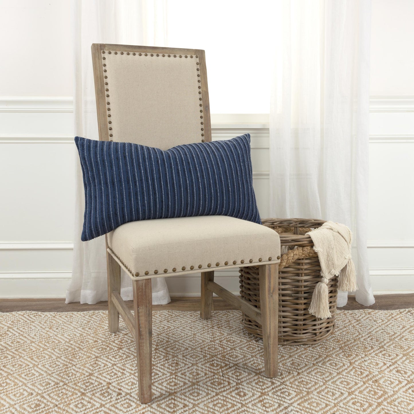 Woven Stripe Lumbar Pillow