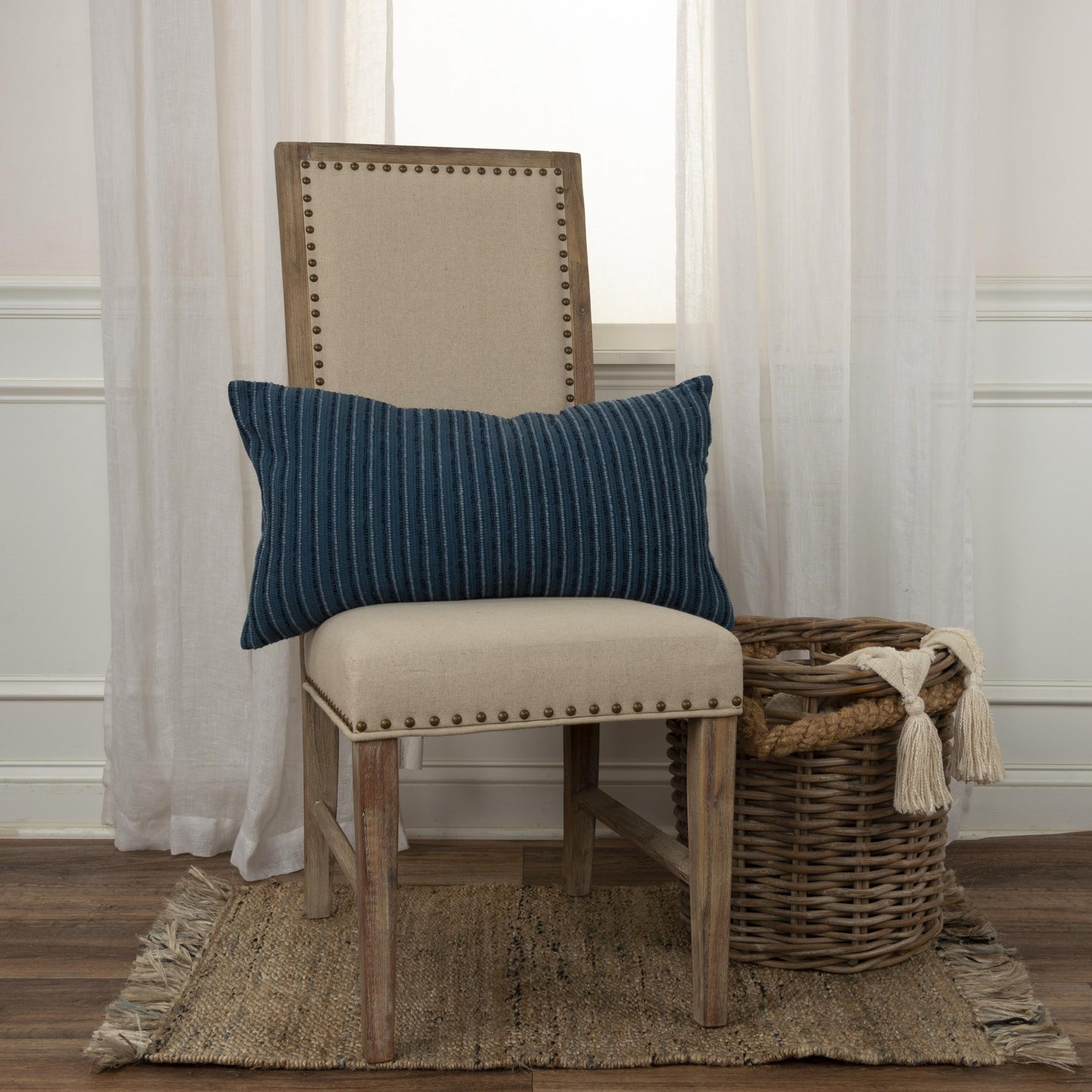 Woven Stripe Lumbar Pillow