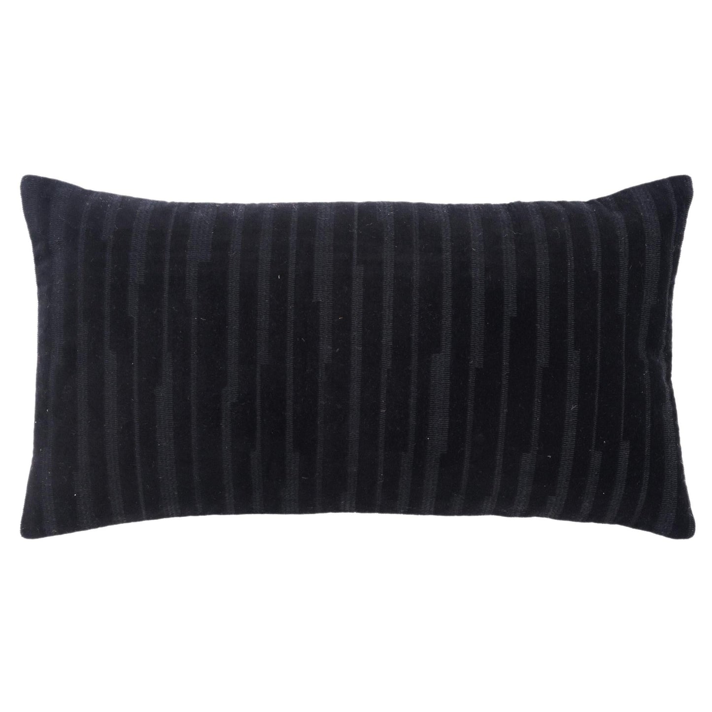 Embroidered 100% Cotton Stripe Decorative Throw Pillow