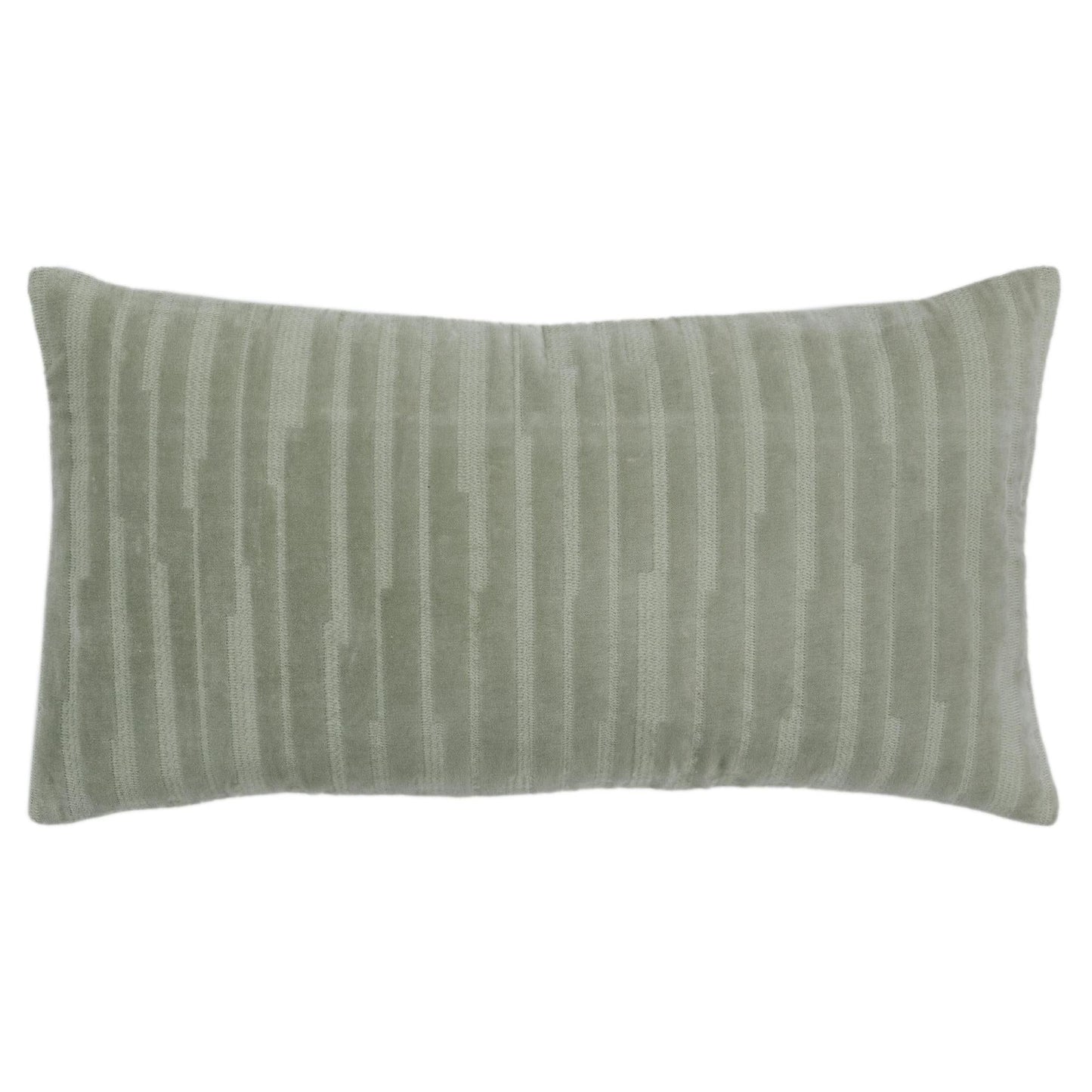 Embroidered 100% Cotton Stripe Decorative Throw Pillow