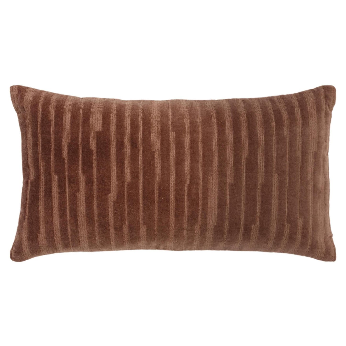 Embroidered 100% Cotton Stripe Decorative Throw Pillow