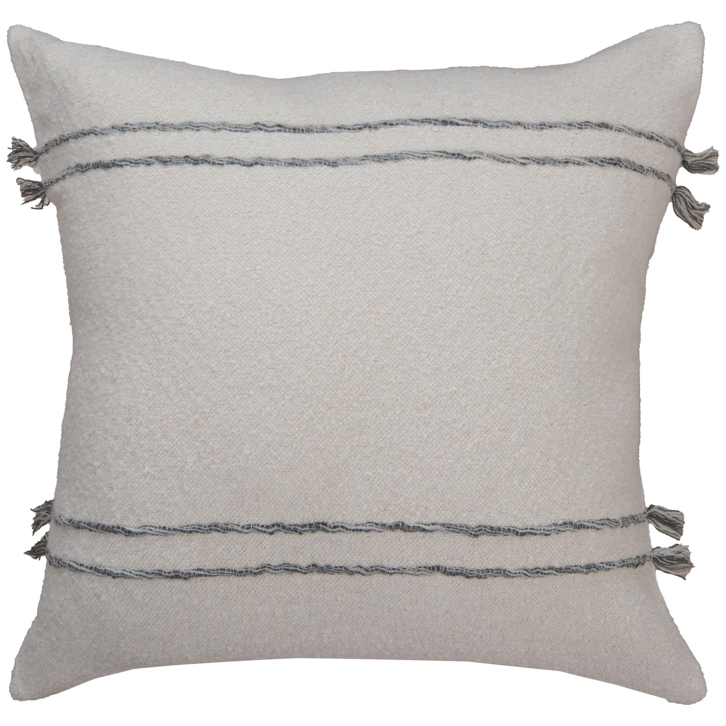 Stripe Tassel 20"x20" Throw Pillow