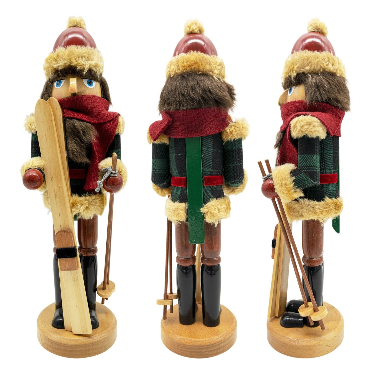 14" Skier Christmas Nutcracker
