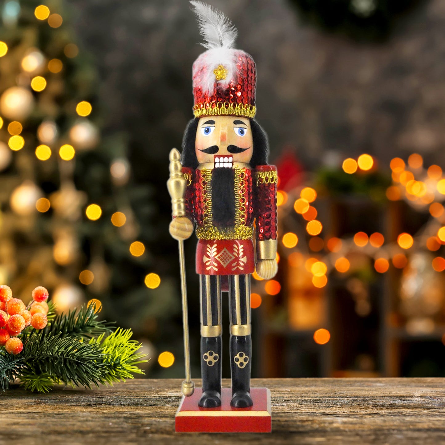 14" Sequin Soldier Nutcracker