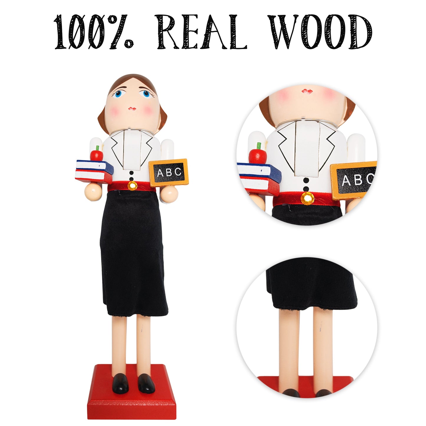 14" Teacher Lady Christmas Nutcracker