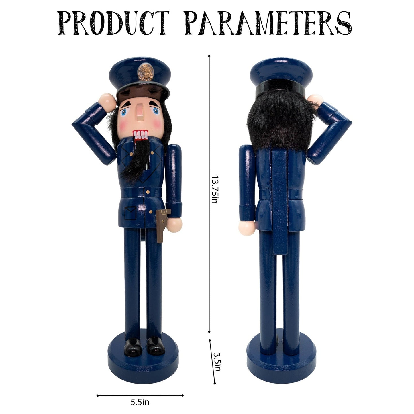 14" Policeman Christmas Nutcracker