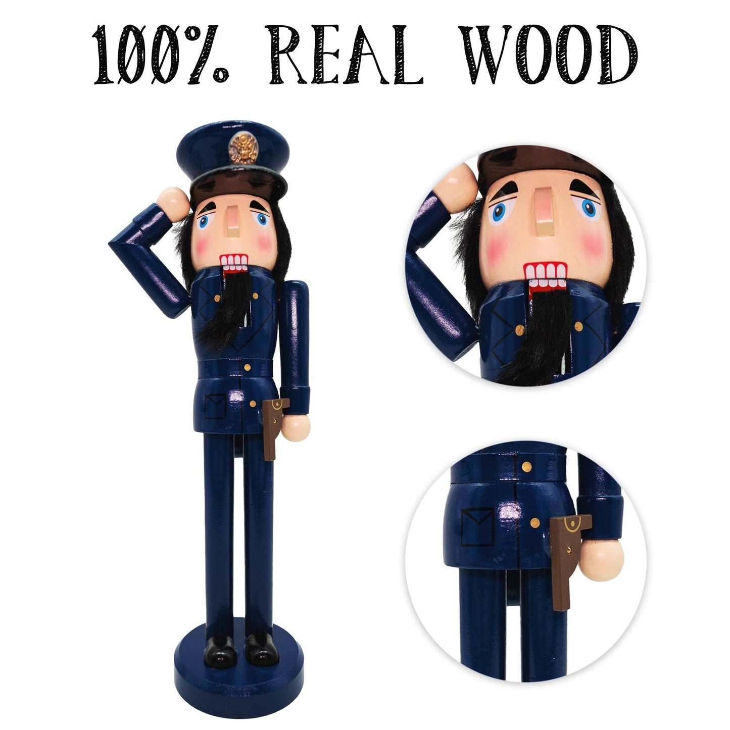 14" Policeman Christmas Nutcracker