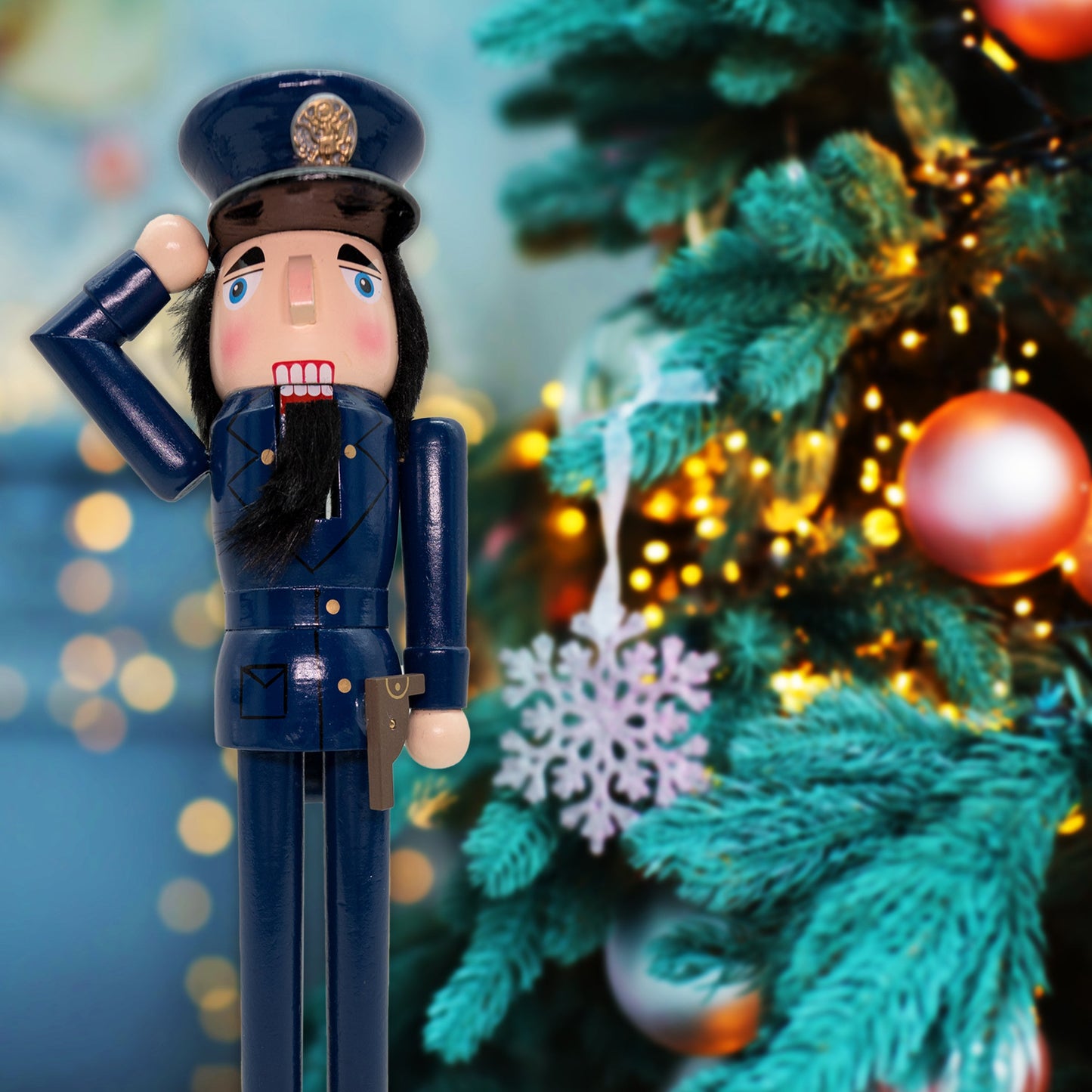 14" Policeman Christmas Nutcracker
