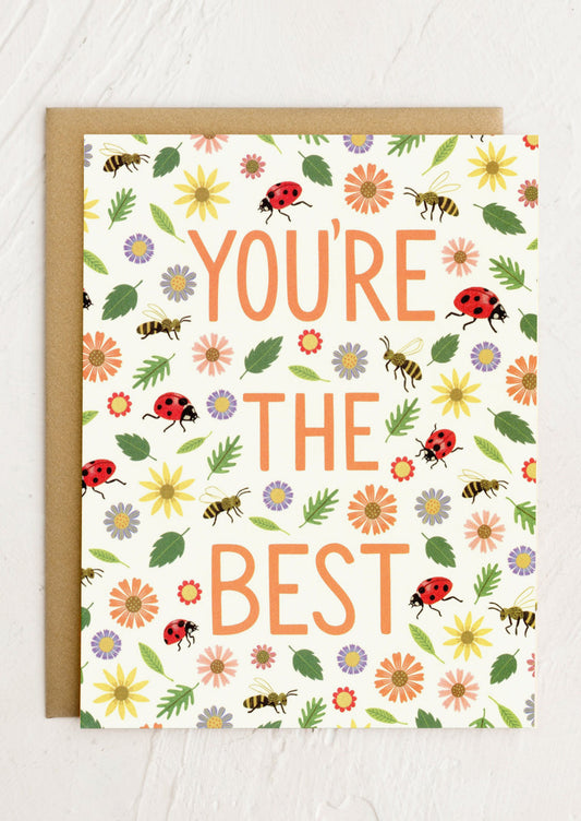 Flowers, Bees & Bugs Card