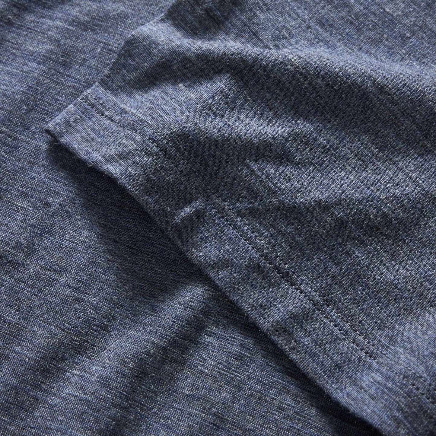 The Merino Tee in Heather Navy