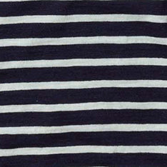 The Organic Cotton Henley in Rinsed Indigo Stripe