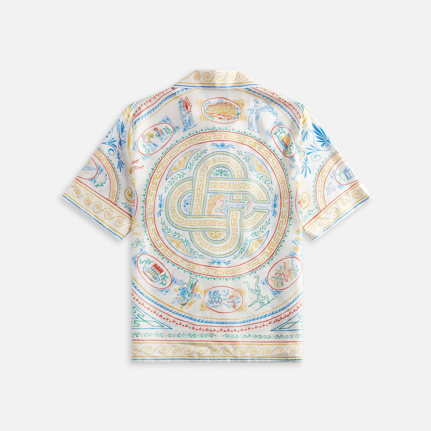 Casablanca Short Sleeve Cuban Collar Shirt - White / Multicolour