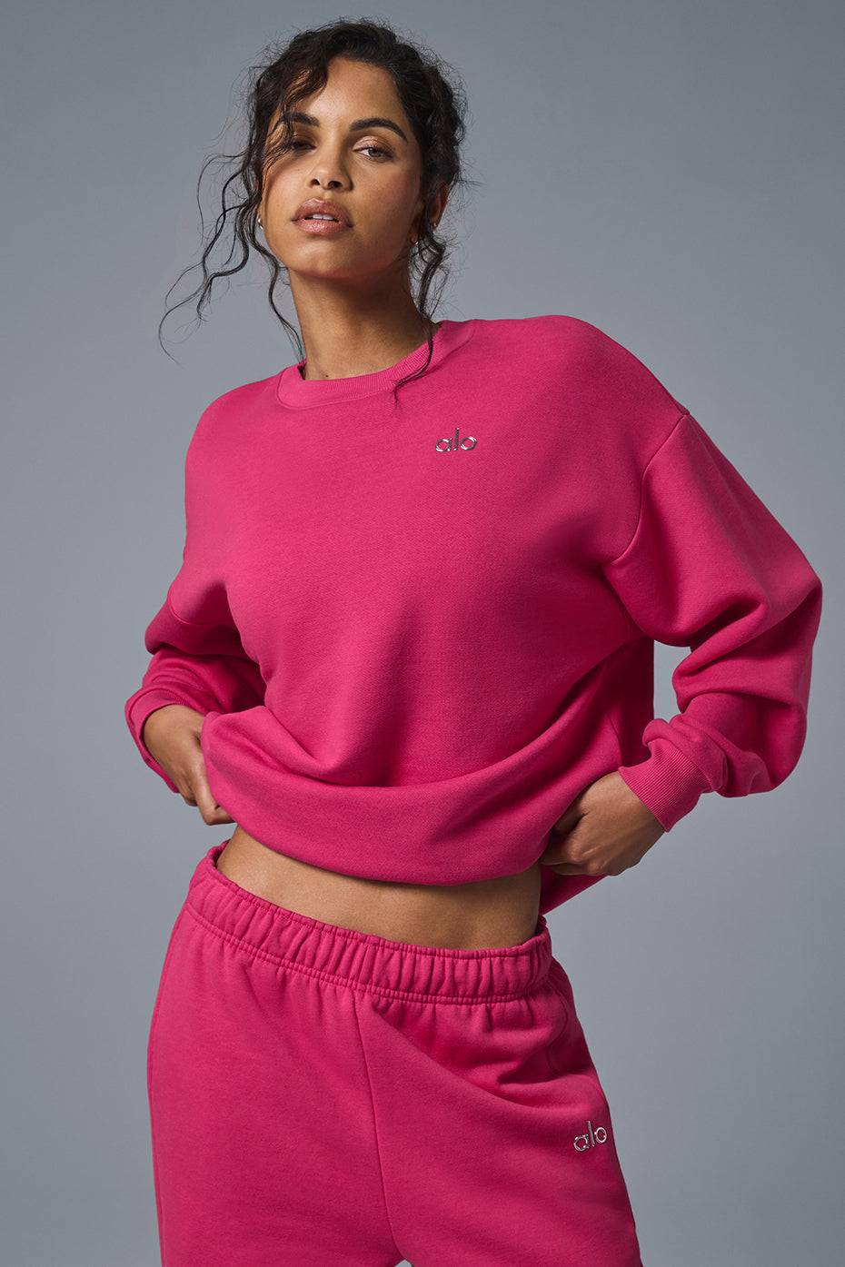 Accolade Crew Neck Pullover - Pink Summer Crush