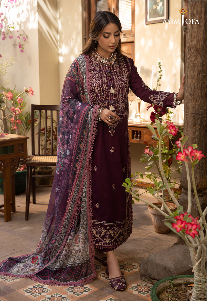 AJZB-02 EMBROIDERED CAMBRIC 3 PCS