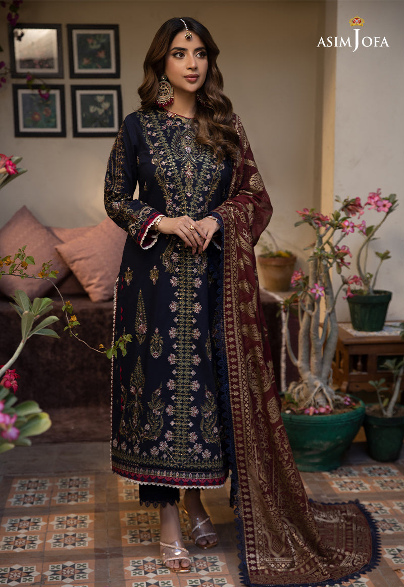AJZB-22 EMBROIDERED CAMBRIC 3 PCS
