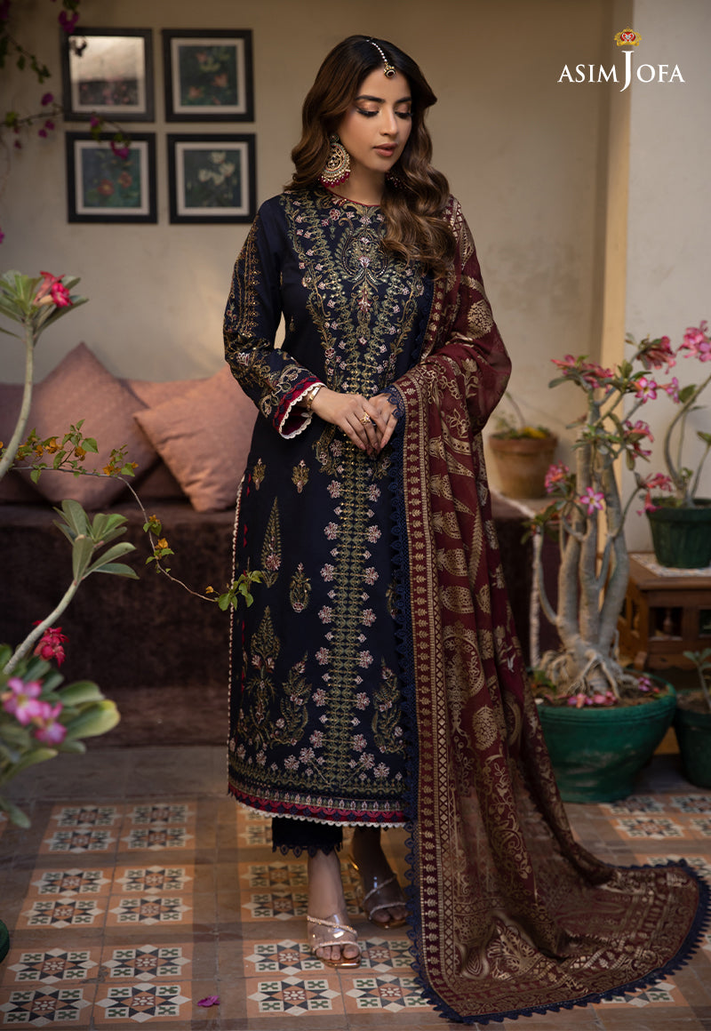 AJZB-22 EMBROIDERED CAMBRIC 3 PCS