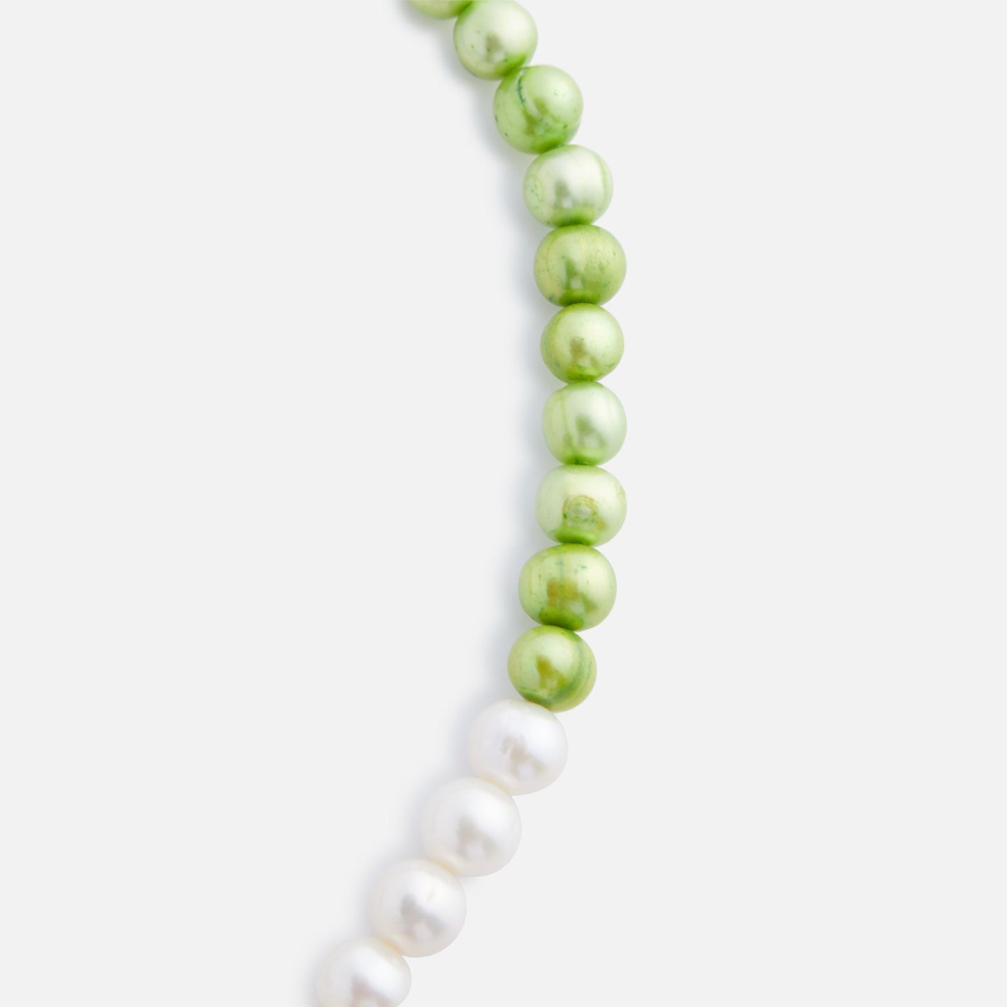 VEERT The Chunk Freshwater Pearl Necklace - Multi Green