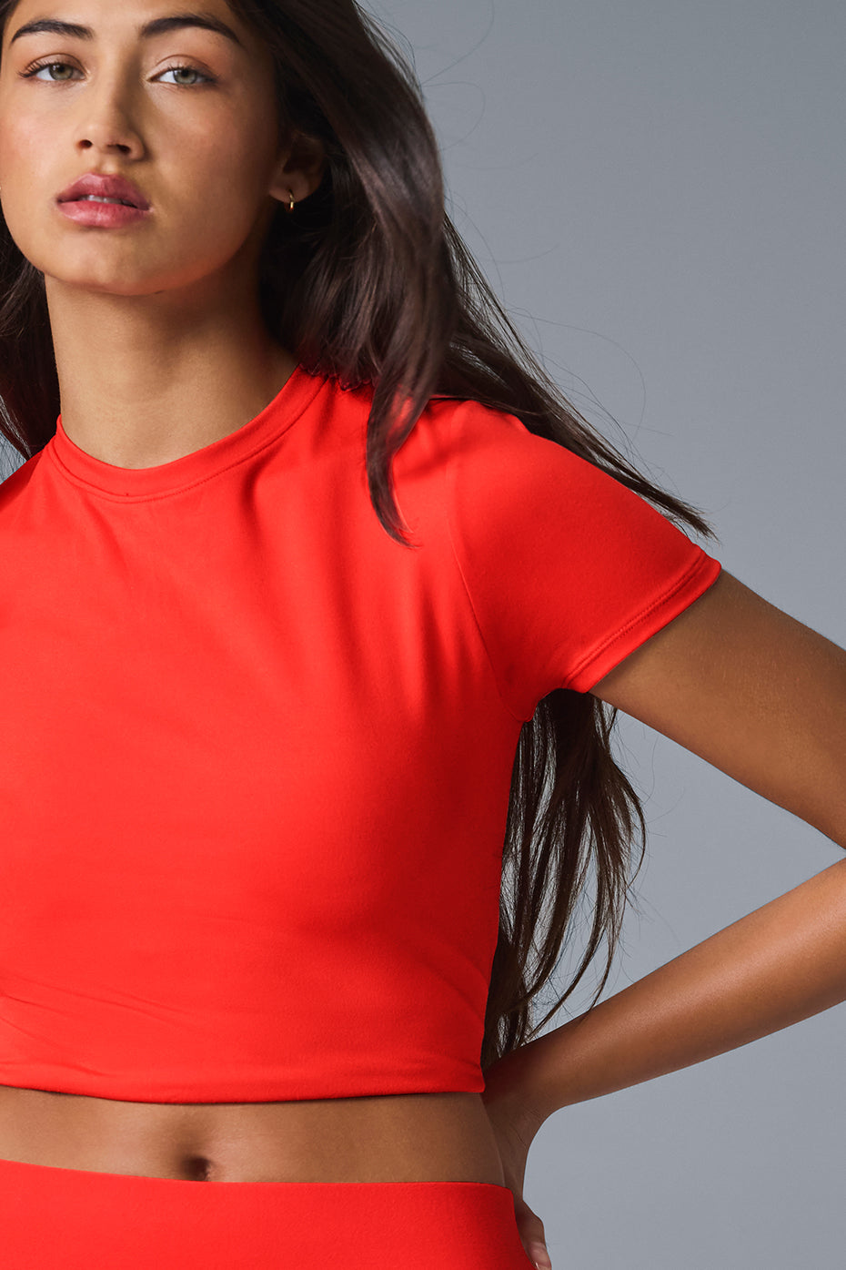 Alosoft Cropped Backspin Short Sleeve - Red Hot Summer