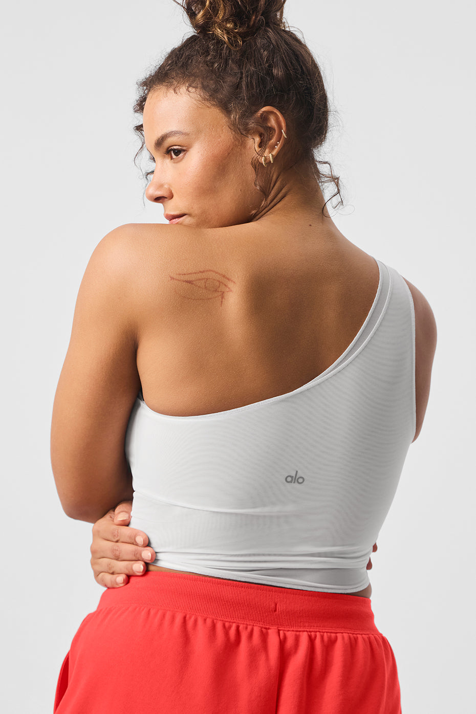 Mesh Sheer Illusion Tank - White