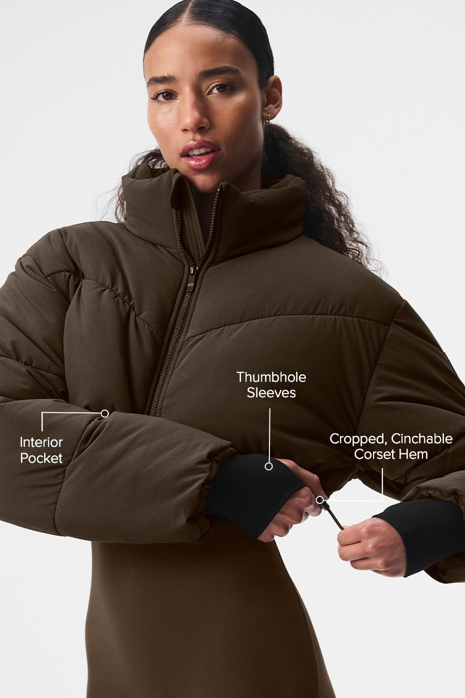 Main Act Corset Puffer - Espresso/Black