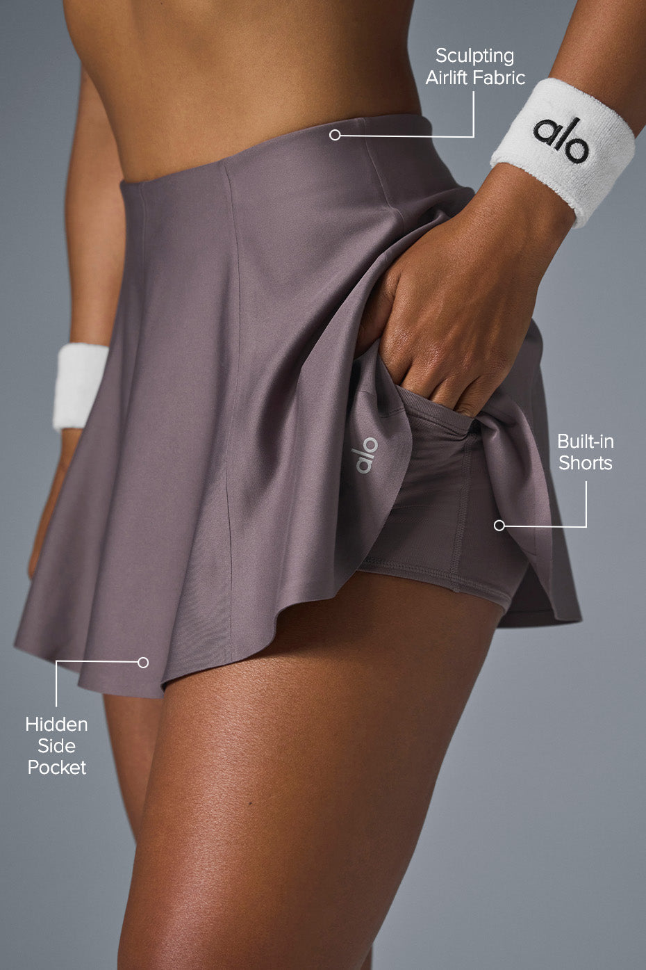 Airlift Down The Line Tennis Skirt - Raisinette