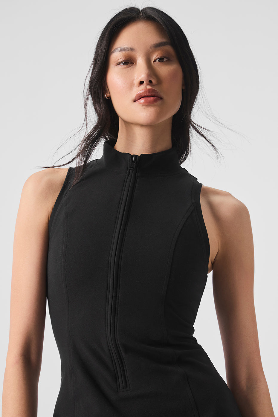 Alosoft Carefree 1/2 Zip Dress - Black
